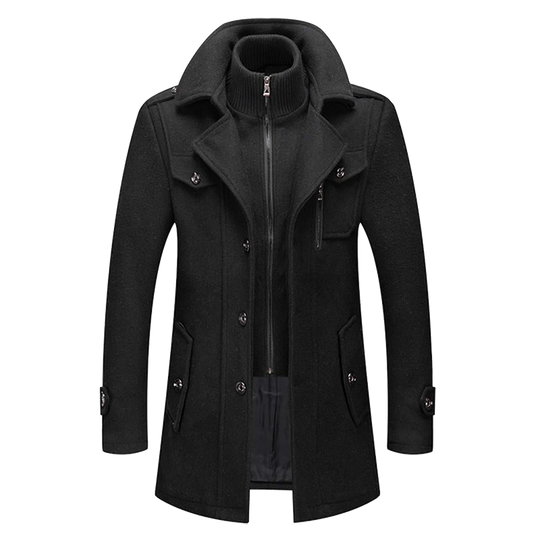 Fashionable coat with a classic cut for men