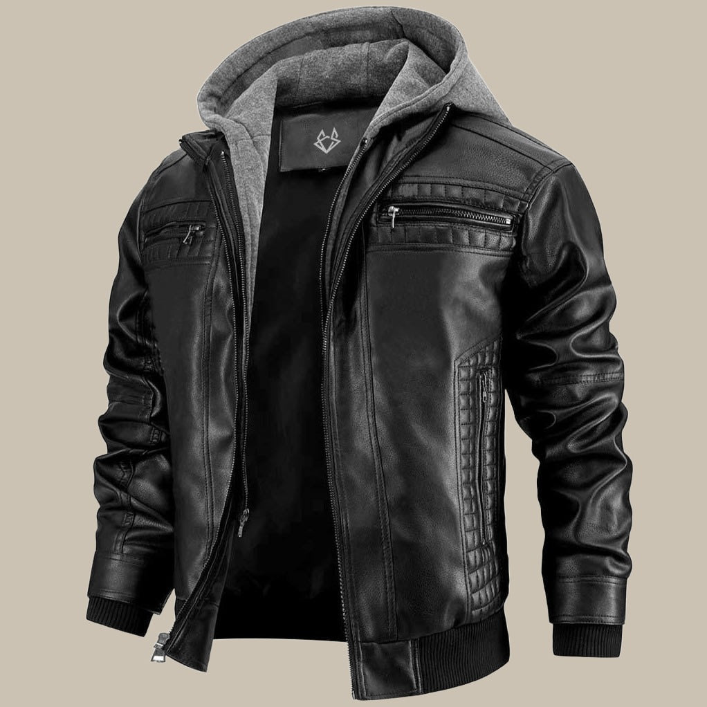 Men's Jacket with Hood and Classic Cut