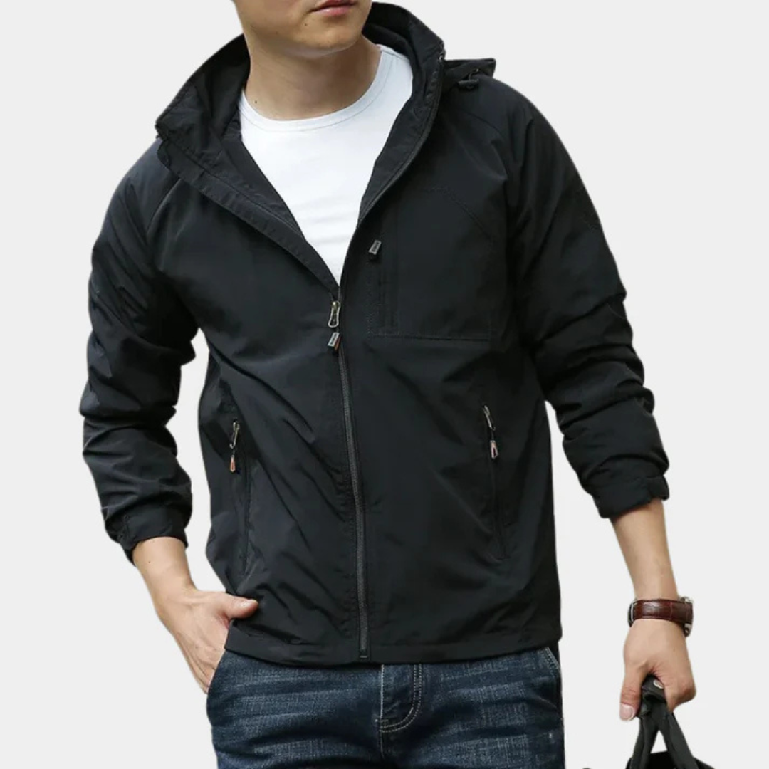 Men's cargo jacket with weatherproof design 