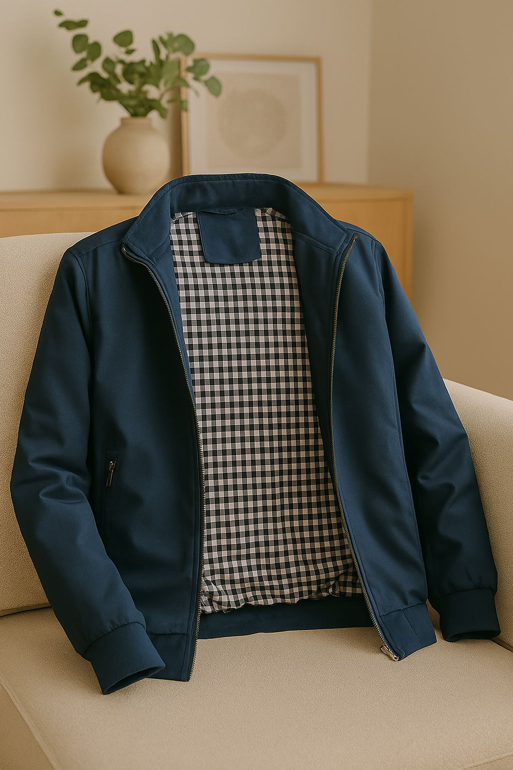 Men's Slim Fit Bomber Jacket for Spring and Autumn