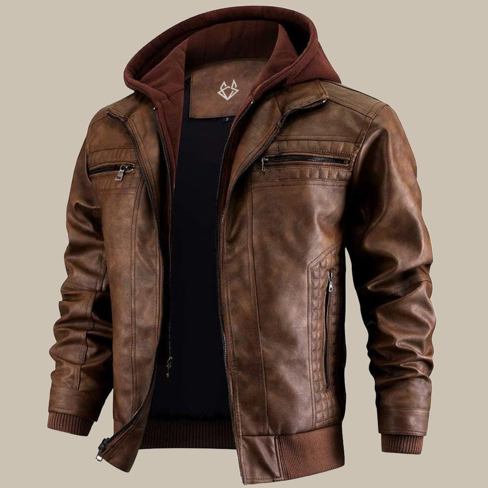 Men's Jacket with Hood and Classic Cut