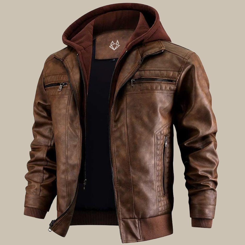Men's Jacket with Hood and Classic Cut