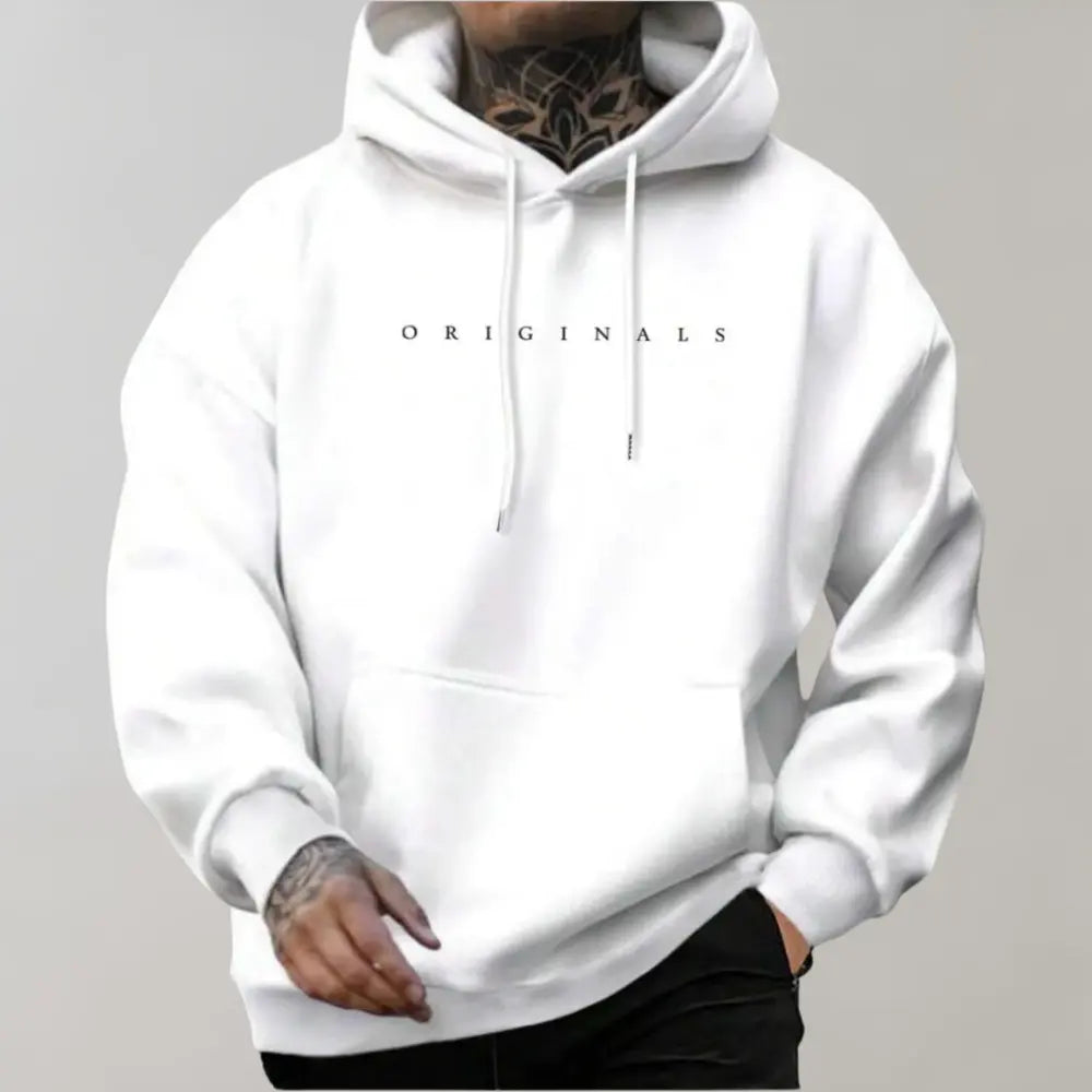Men's Hoodie with Hood and Sporty Cut 