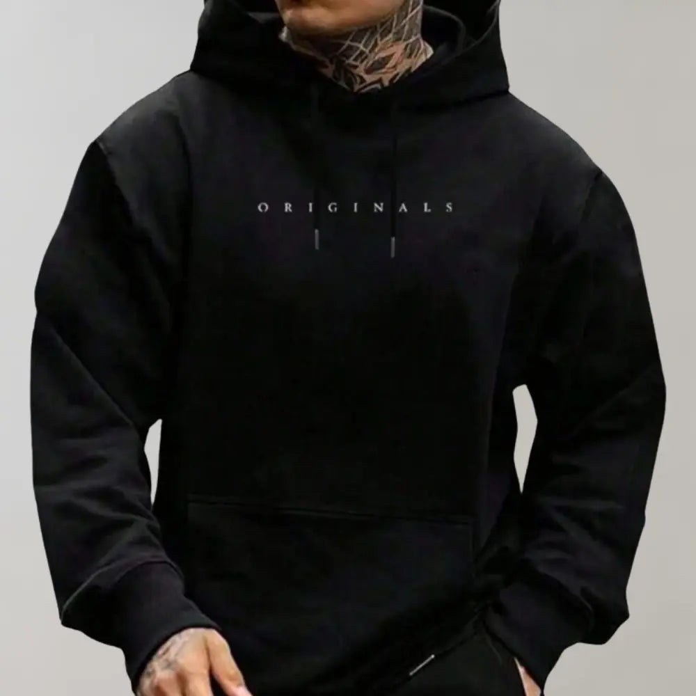 Men's Hoodie with Hood and Sporty Cut 