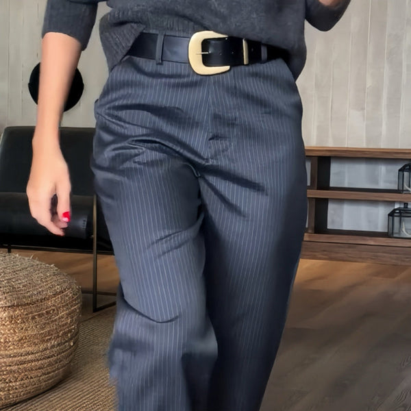 Women's Striped Elegant Suit Trousers