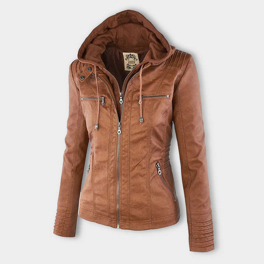Women's hooded jacket in a weatherproof design 