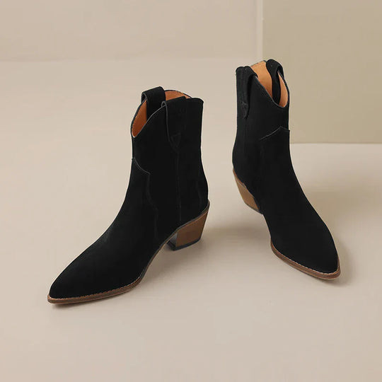 Women's Cowboy Boots with Low Heel