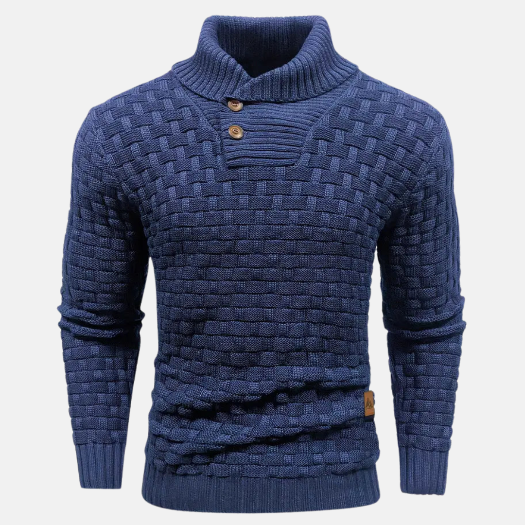 Men's Classic Knit Sweater with Modern Design 