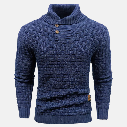 Men's Classic Knit Sweater with Modern Design 