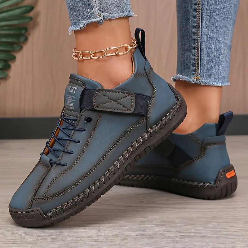 Women's Sneakers with Elastic Inserts and Modern Style