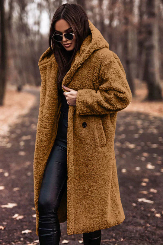 Women's Long Coat with Cozy Fabric