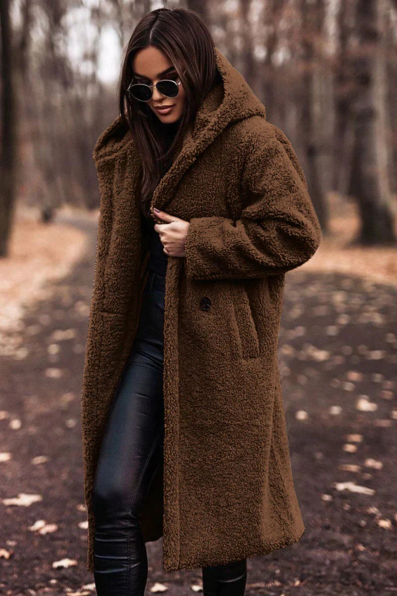 Women's Long Coat with Cozy Fabric