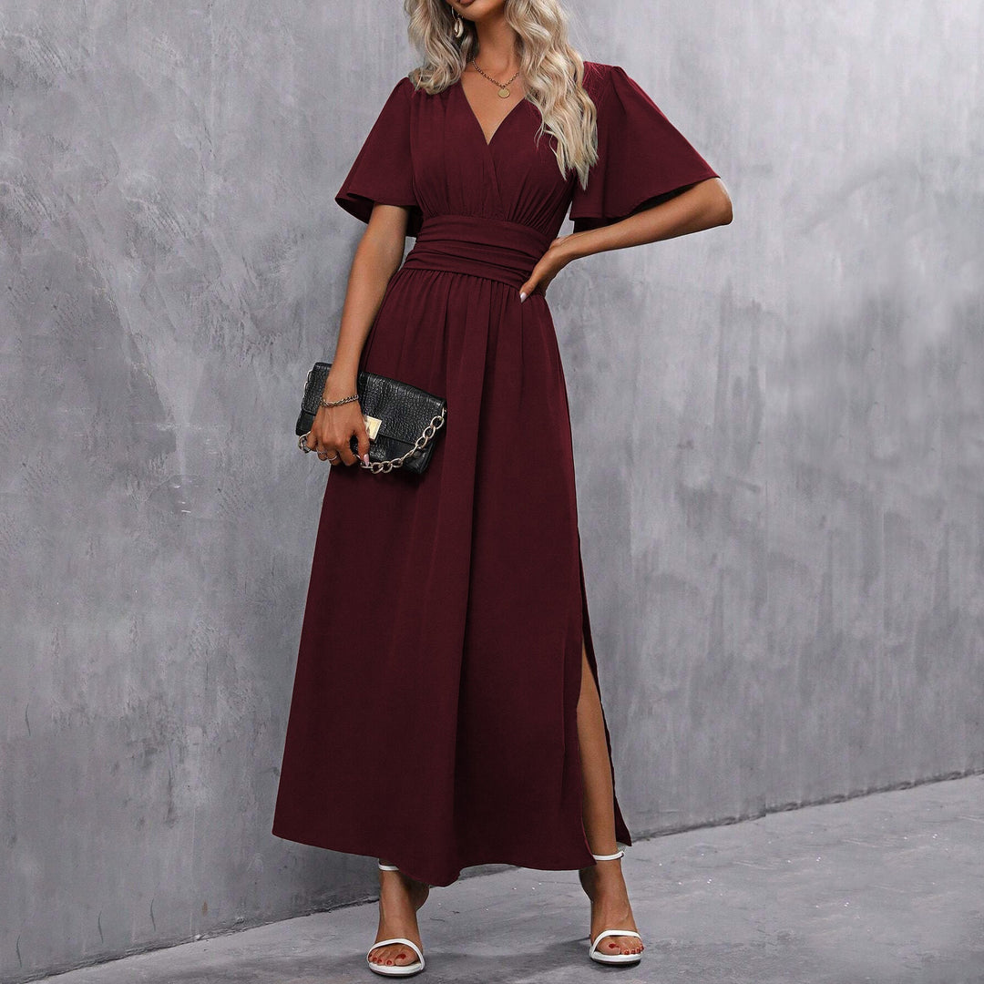 Women's Maxi Wrap Dress with Boho Design and Summer Style