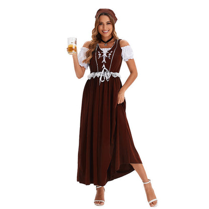 Elegantes langes Dirndl-Kleid für Volksfest, Feier oder Hochzeit