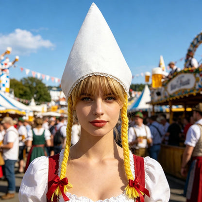 Klassische Damen-Trachtenhaube für Oktoberfest und Volksfest