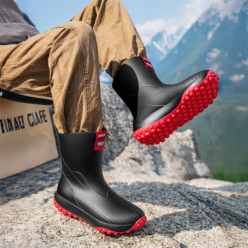 Herren-Gummistiefel mit hohem Schaft für zuverlässigen Wetterschutz