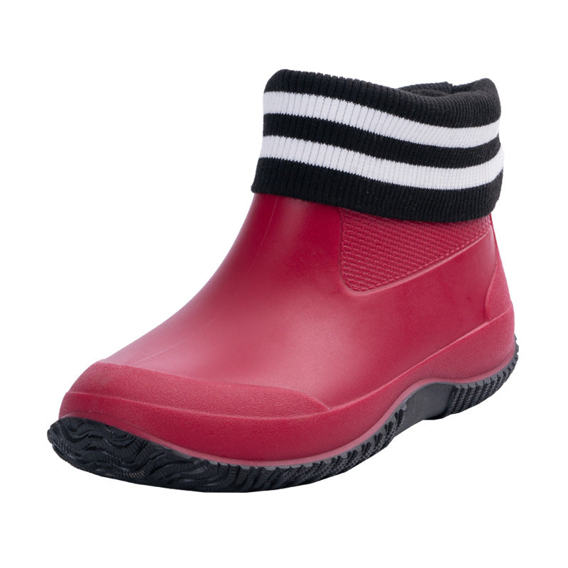Wasserdichte Herren Kurzschaft Gummistiefeletten Mit Profilsohle