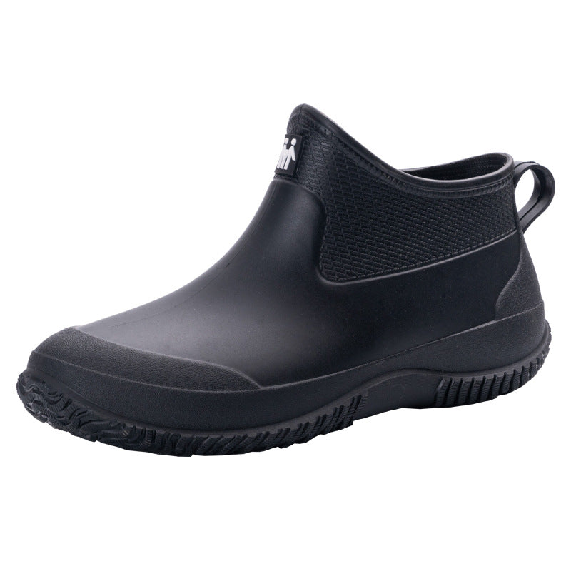 Wasserdichte Herren Kurzschaft Gummistiefeletten Mit Profilsohle