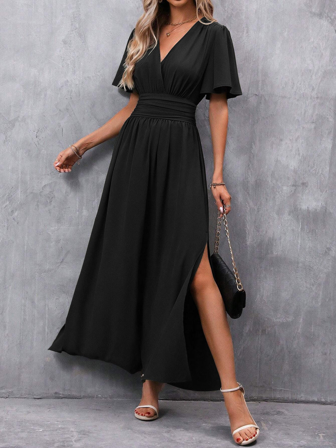 Women's Maxi Wrap Dress with Boho Design and Summer Style