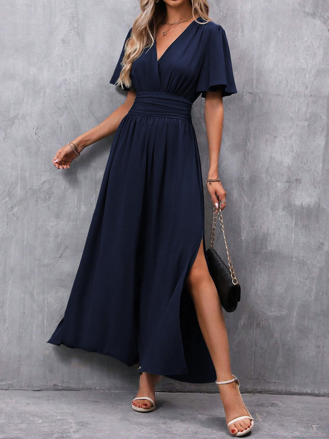 Women's Maxi Wrap Dress with Boho Design and Summer Style