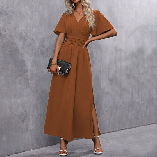 Women's Maxi Wrap Dress with Boho Design and Summer Style