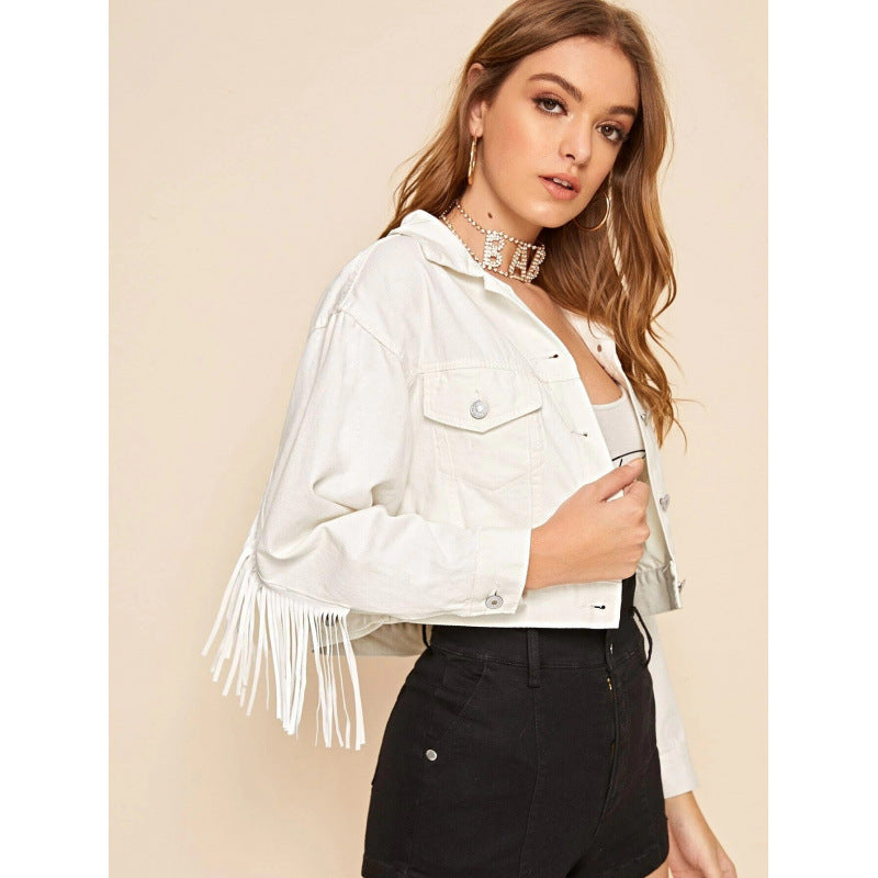 Lässige Fransenjacke für moderne Damen-Outfits