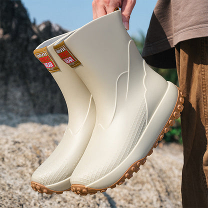 Herren-Gummistiefel mit rutschfester Sohle in der Gesamtansicht