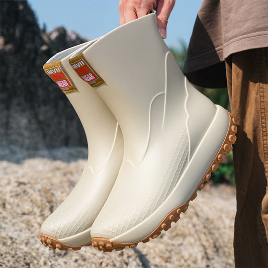 Herren-Gummistiefel mit rutschfester Sohle in der Gesamtansicht