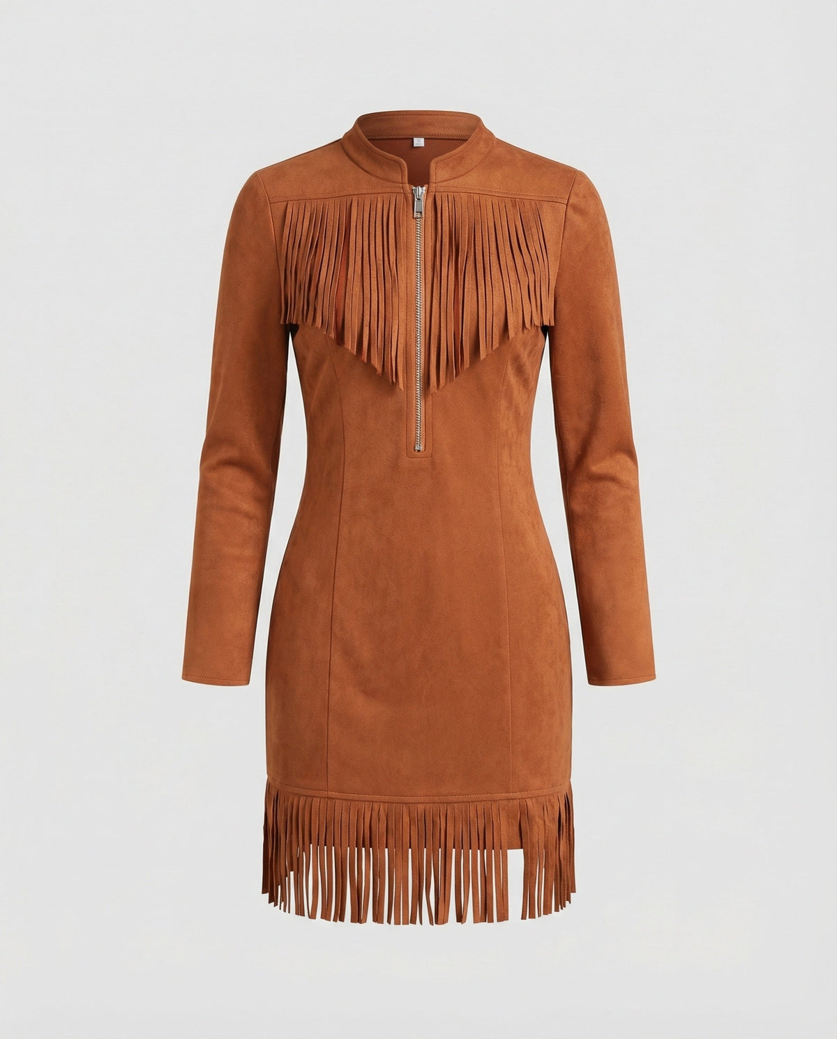 Damen-Freizeitkleid in Wildlederoptik für stilvolle Alltagslooks – Rückansicht