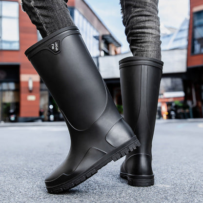 Mittelhohe wasserdichte Gummistiefel für Herren mit markanter Profilsohle