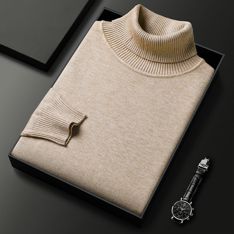 Men's knitted collar with classic cut