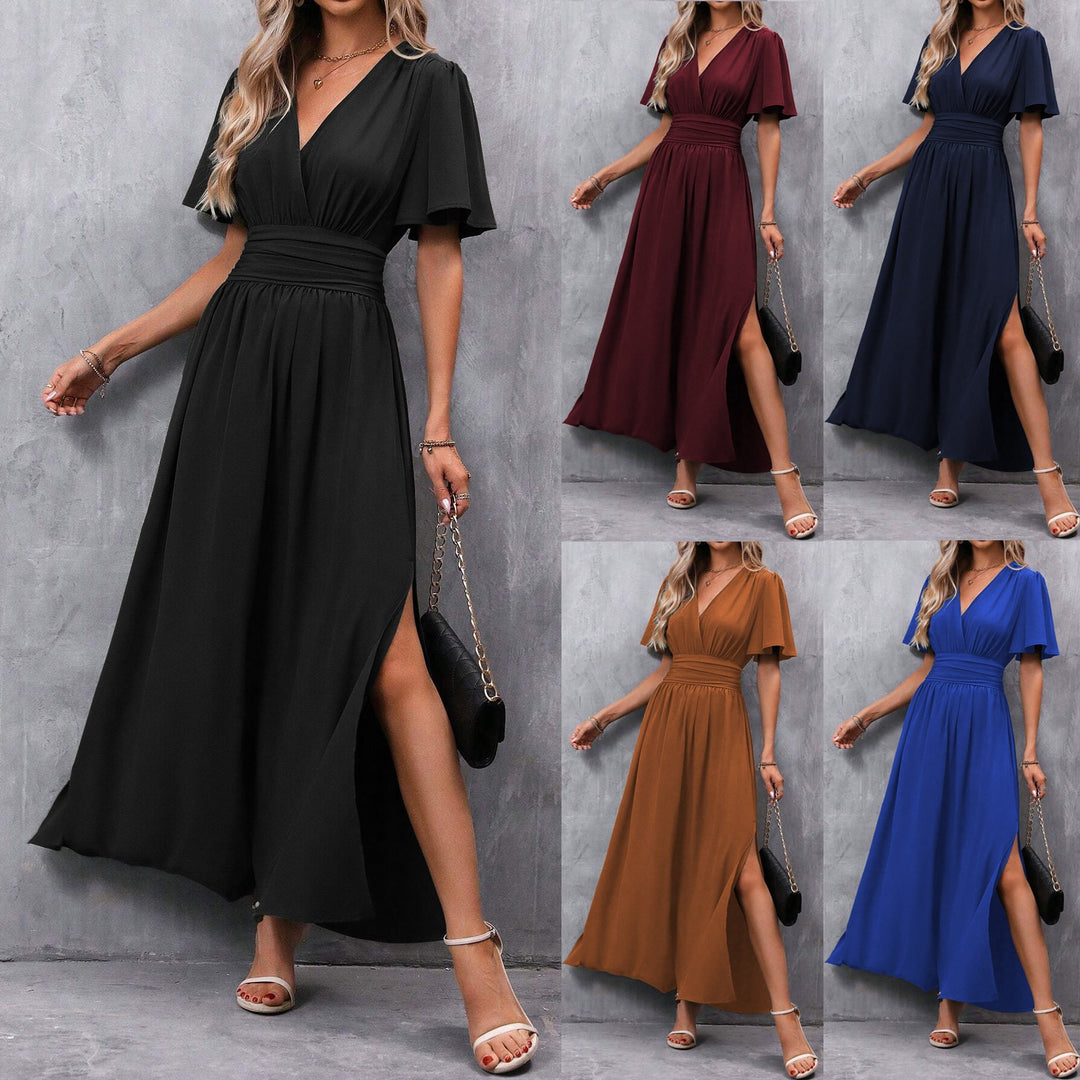 Women's Maxi Wrap Dress with Boho Design and Summer Style