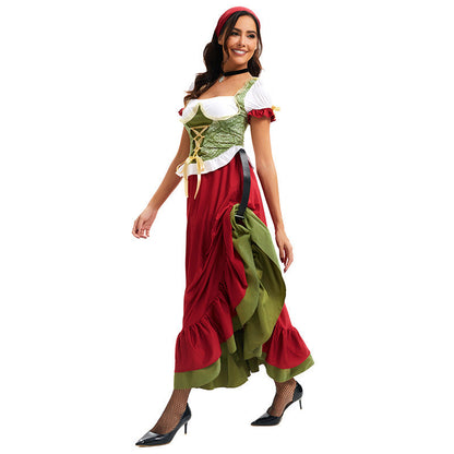 Komplettes Damen-Dirndl mit Mieder und elegant fallendem Stufenrock