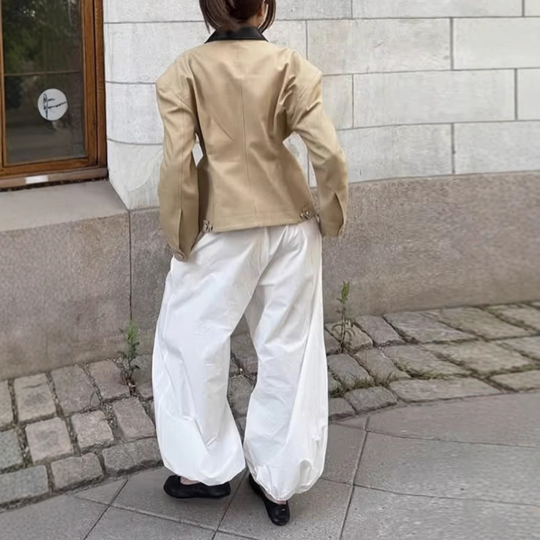 Vorderansicht der Damen-Steppjacke mit strukturierter Steppung
