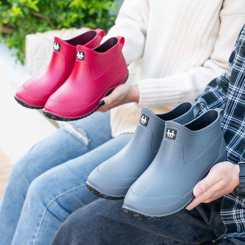 Herren-Gummistiefeletten mit kurzem Schaft und markanter Profilsohle