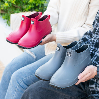 Herren-Gummistiefeletten mit kurzem Schaft und markanter Profilsohle