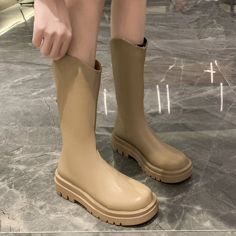 Damen-Gummistiefel mit hohem Schaft und rutschfester Sohle
