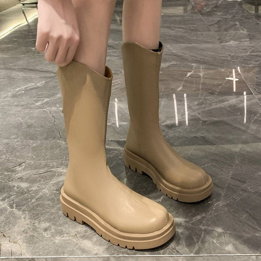 Damen-Gummistiefel mit hohem Schaft und rutschfester Sohle