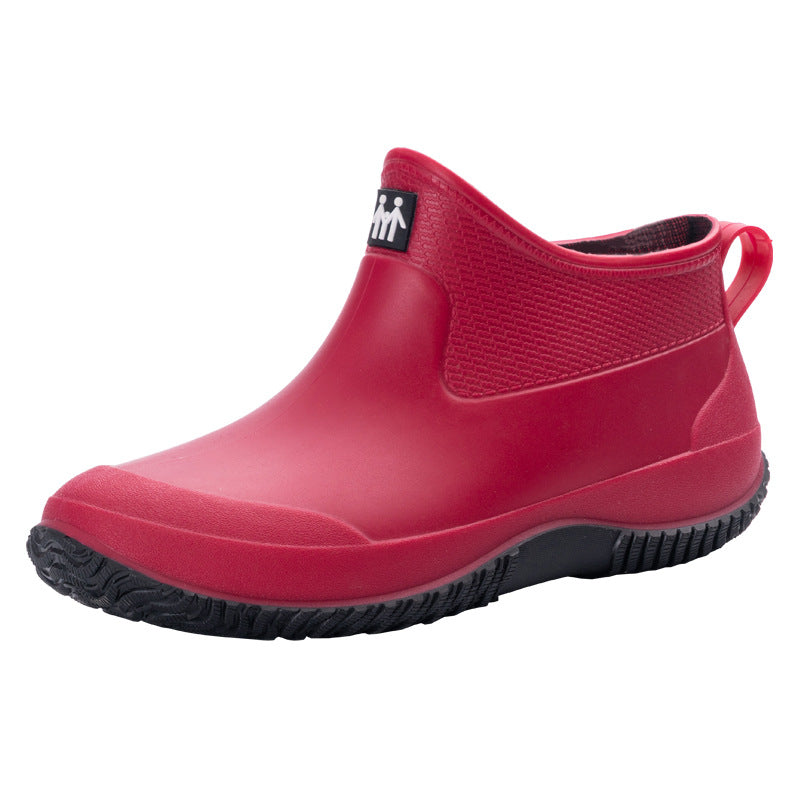 Wasserdichte Herren Kurzschaft Gummistiefeletten Mit Profilsohle