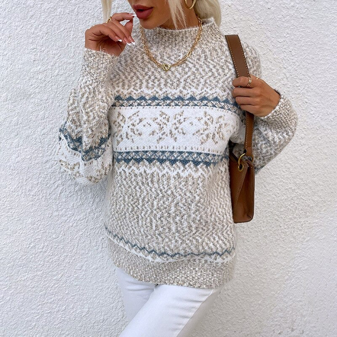 Vintage Women's Winter Sweater with Pattern