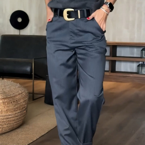 Women's Striped Elegant Suit Trousers