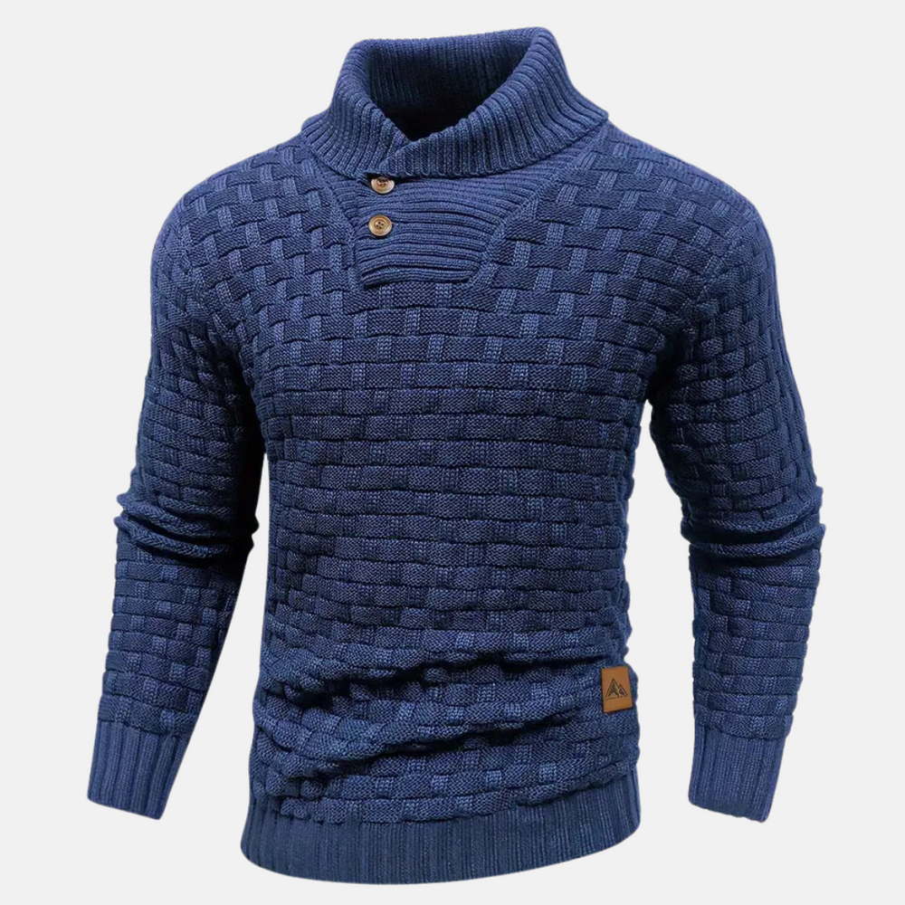 Men's Classic Knit Sweater with Modern Design 