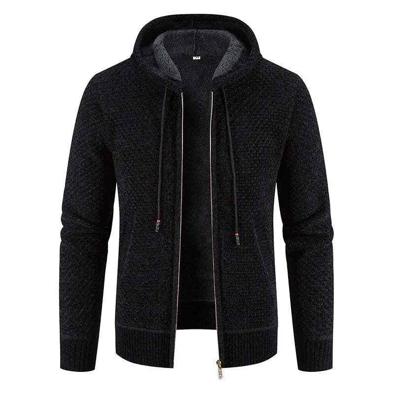 Men's lined cardigan for winter days