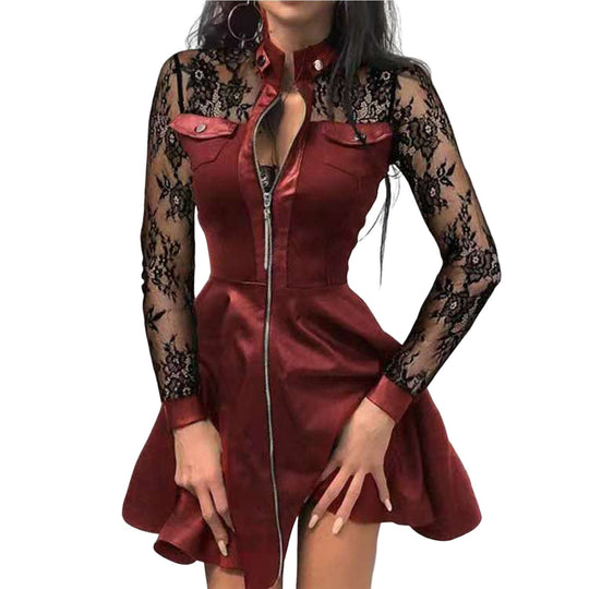 Women's Gothic Dress with Zipper 