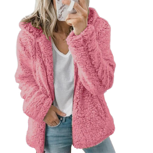 Women's Winter Jacket with Fluffy Design