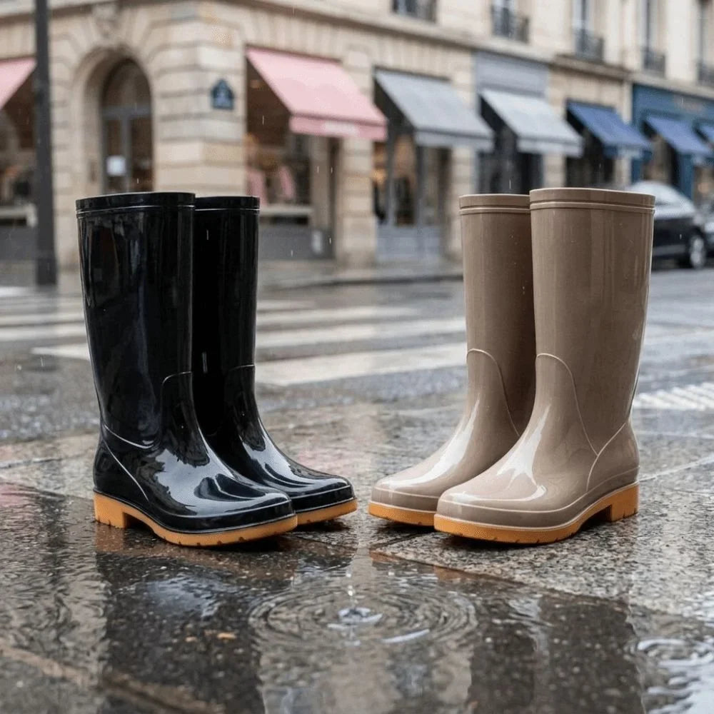 Geschlossener Damen-Regenstiefel schützt die Füße vor Nässe