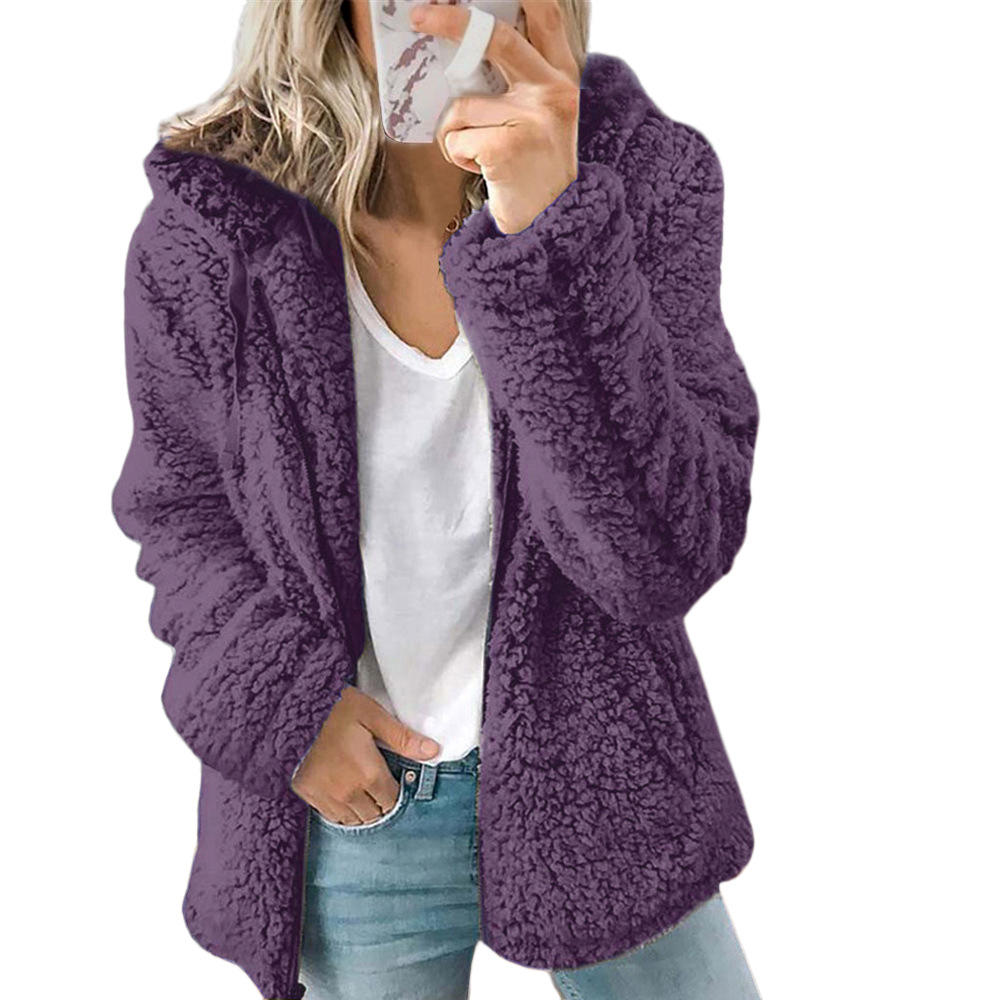 Women's Winter Jacket with Fluffy Design