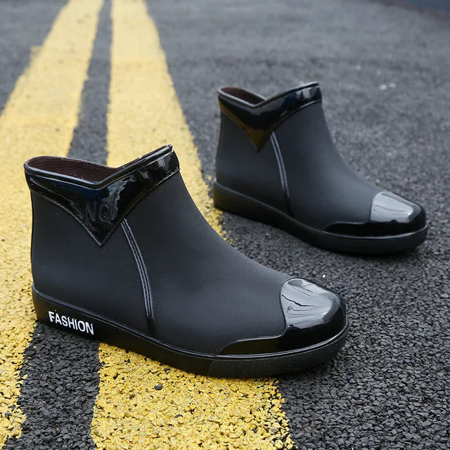 Damen Kurze Regenstiefel Aus Gummi