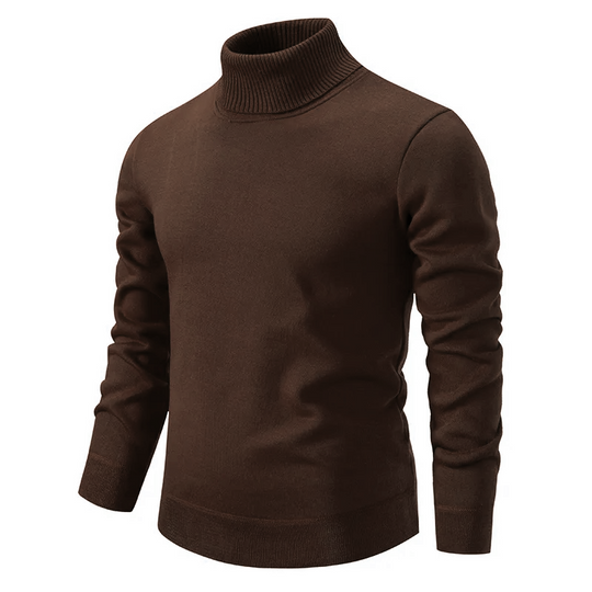 Men's roll-neck sweater made of virgin wool