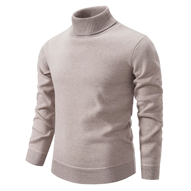 Men's roll-neck sweater made of virgin wool